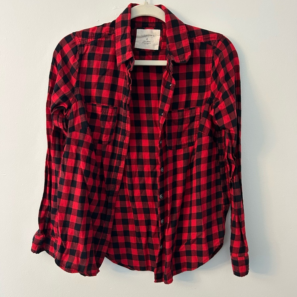 Sonoma Red and Black Checkered Shirt